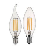 10pcs LED Bulb Filament Candle Lamp E14 C35 COB Retro Antique Vintage Style  Cold/Warm White  AC220V 2W/4W/6W Chandelier Ligh