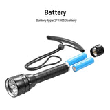 Powerful LED Diving Flashlight Super 8000LM T6/L2 Professional Underwater Torch IP8 Waterproof rating Lamp Using 18650 Battery