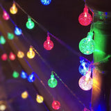 1.5M 3M 6M LED Crystal Ball Garland String Lights Flash Indoor Holiday Lamp 10/20/40 LED Fairy Lights Battery/USB Operated