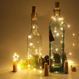 Thrisdar 2M 20LED Wine Bottle Lights with Cork Christmas String Lights AAA Powered Copper Wire Fairy Lights Decor Wedding Xmas