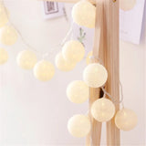 40LED Cotton Ball Garland String Lights Christmas Fairy Lighting Strings for Outdoor Holiday Wedding Xmas Party Home Decoration