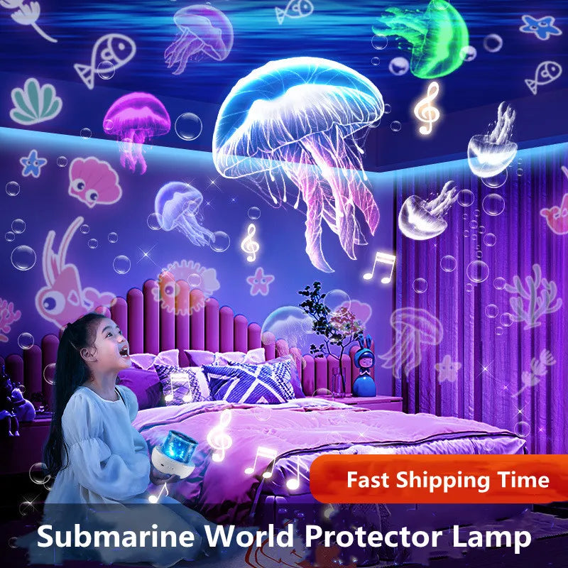 Galaxy Rotating Projector LED Night Light Starry Mermaids Porjectors Lamp For Decoration Bedroom Home Decorative Children Gifts