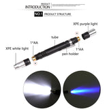 2 in 1 Professional Medical Pen Light UV  Flashlight First Aid Mini Torch Handy Work Wahite Light for Doctor Nurse Diagnosis
