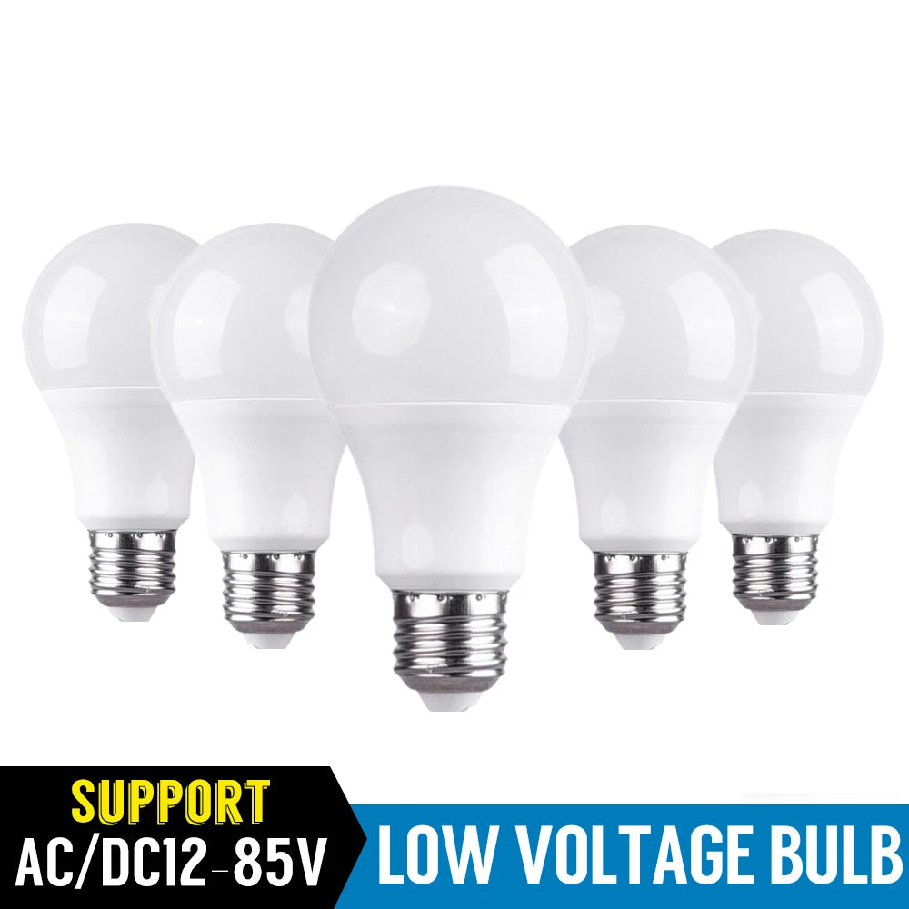 5pcs/lot LED Bulb E27 Lamps DC AC 12V 24V 36V LED Light 3W 5W 7W 9W 15W 24W 36W Bombilla Lighting Led Light Bulbs Low Voltages