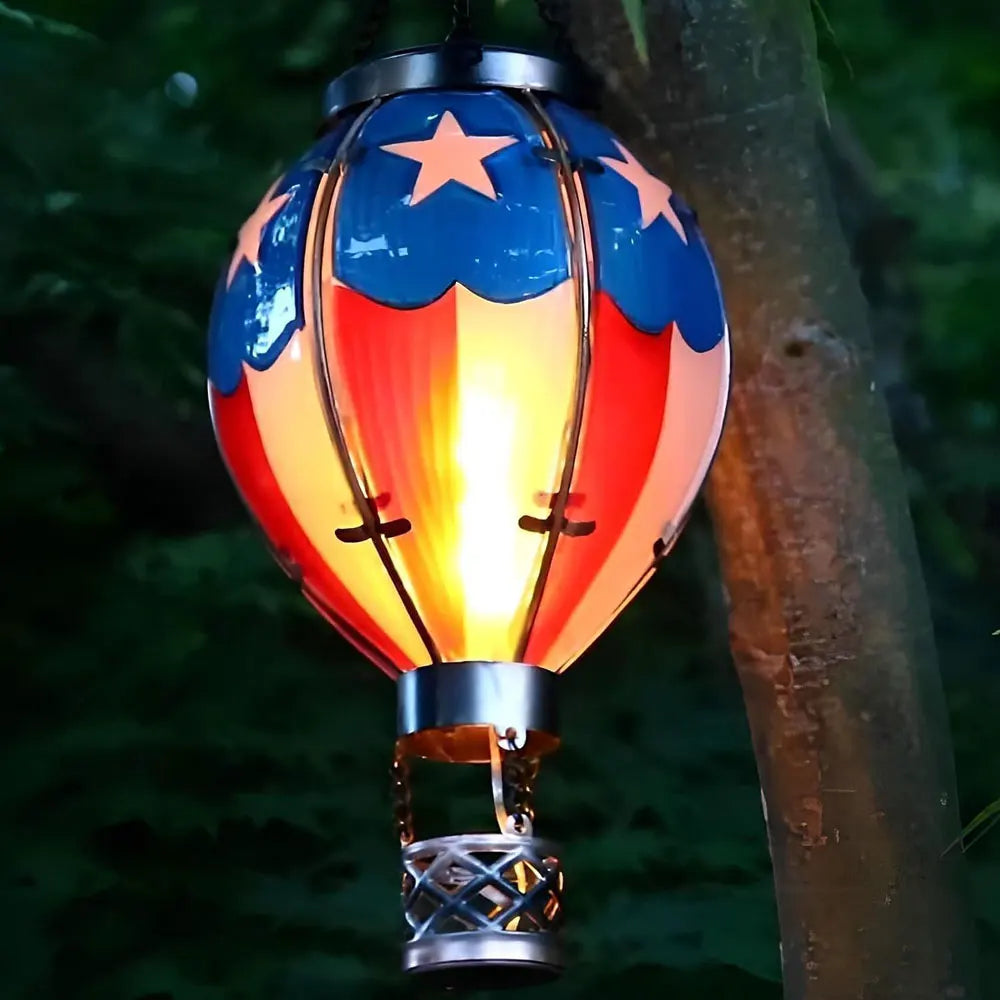 Solar Powered Hot Air Balloon Light Lantern Outdoor Garden Yard Hanging Decors Led Lights Navidad Christmas Decoration 2023