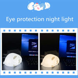 Cartoon LED Dimmer Bedside Lamp USB Living Room Bedroom Pet Seal Soft Light Eye Protection Night Light Children's Holiday Gifts