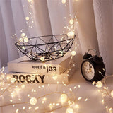 6M 400 LED Firecrackers Cluster Garland Fairy Lights Outdoor Crystal Crackle Ball Christmas String Light for Patio Window Decor