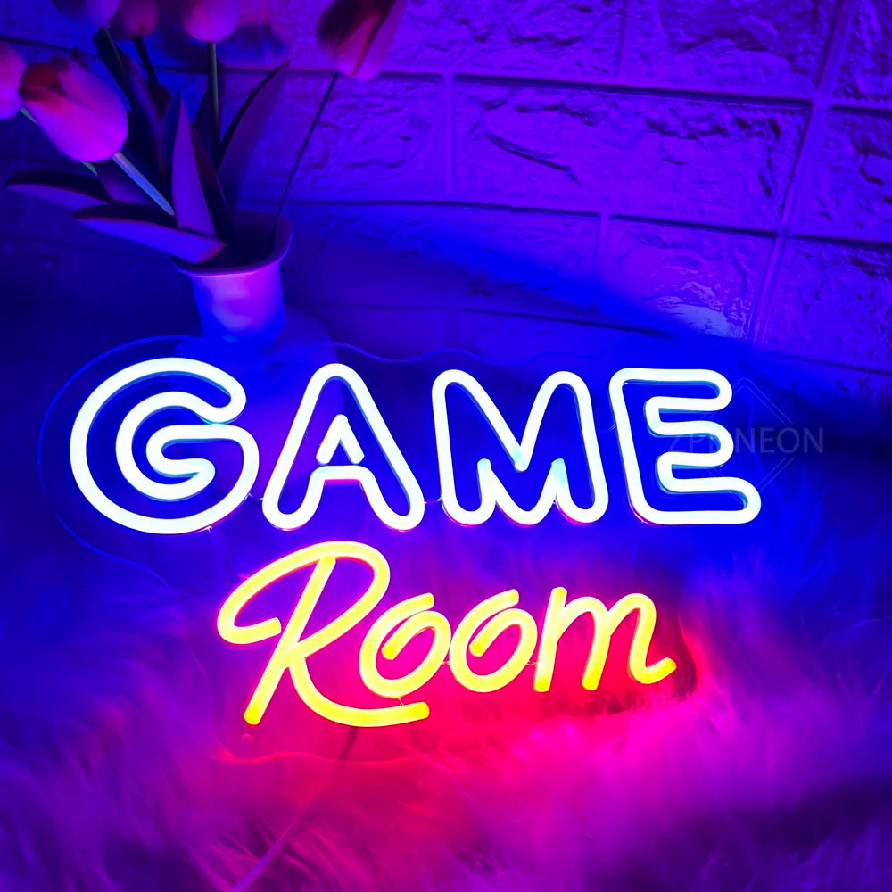Neon Light Led Sign Game Room Decor Bedroom Game Zoom Gamer Neon Sign Wall Decor Internet Cafe Neon Night Lights Party Bar Club