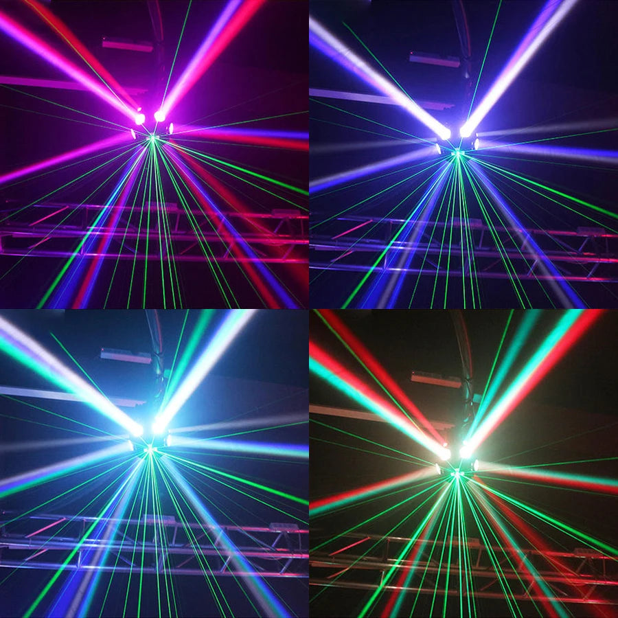 LED 90W 4 in 1 Mushroom Laser Ball DMX512 Voice Controlled Rhythm Light for Home Moving Head Light Indoor KTV Party Disco Light