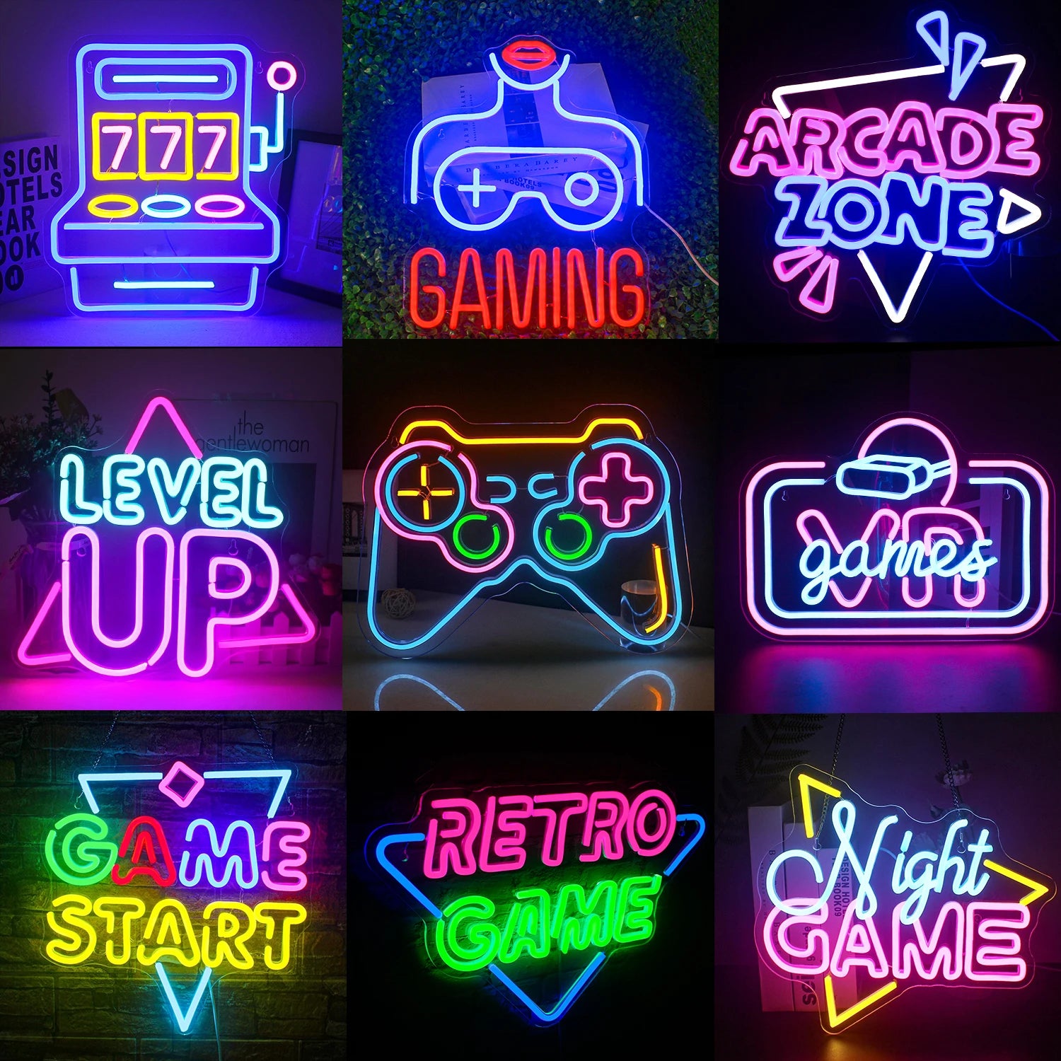 Game Room Neon Sign LED Sign Home Bar Men Cave Recreation Party Birthday Bedroom Wall Decoration Sexy Game Night Neon Light Gift