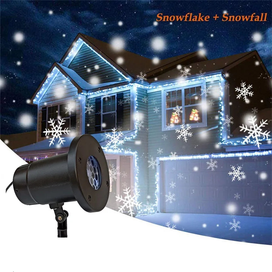 Projection Lights Snowflake Lights  Laser Projector Lights Christmas Decoration
