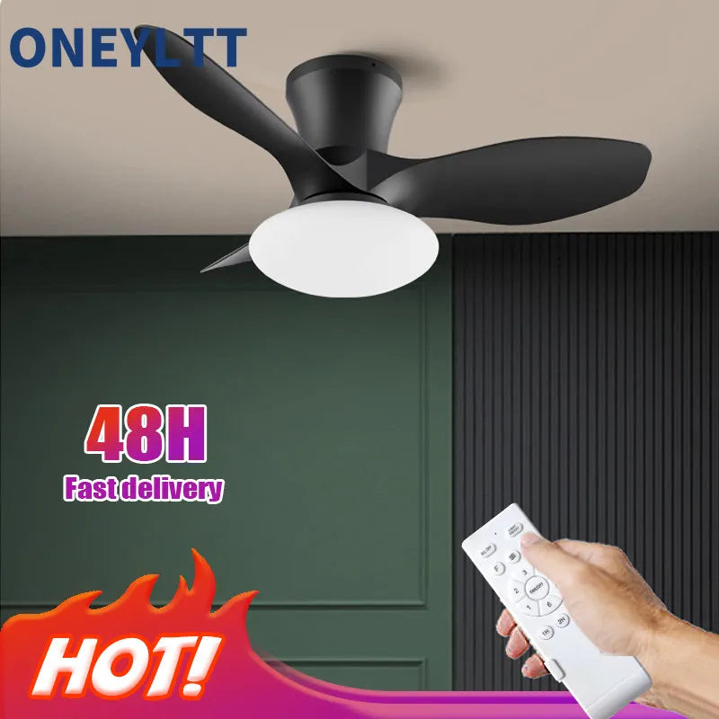 Mini Small Ceiling Fan Lamp Dining Room Bedroom Ceiling Fan Light With Remote Control For Home ventilador techo