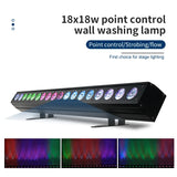 Led Bar DMX 18x18W RGBWA UV 6 in 1 Wall Wash Light Strip DMX Line Bar Light Indoor Flow Lighting Effect