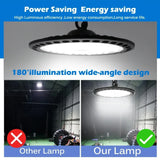 AC220V Super Bright UFO LED High Bay Lights Waterproof Commercial Industrial Lighting Market Warehouses Workshop Garage Lamp