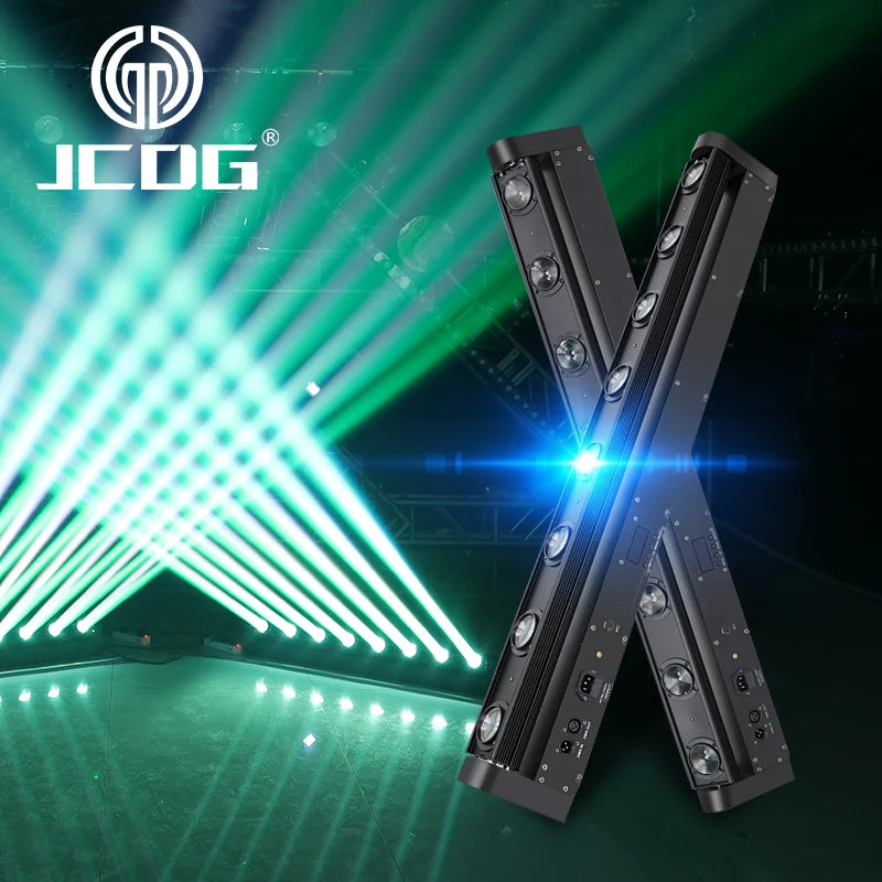 JCDG Multicolor LED Beam Lights 8*15W RGBW Stage Effect Beam Lighting Wall Wash Light for Bar Disco Events Wedding DMX Control
