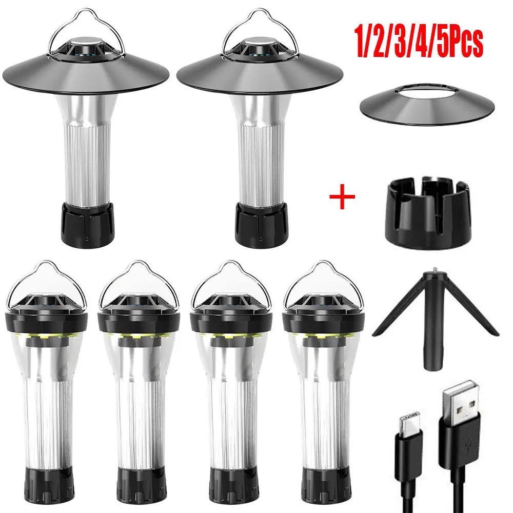 Rechargeable Camping Lantern Portable Outdoor Camping Light Magnet Emergency Light Hanging Tent Light Powerful Work Lamp