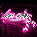 Vice City Neon Sign for Wall Decor, USB LED Neon Light, Bedroom, Kids Room, Game Room, Bar, Party Decor, Man Cave Home Artwork