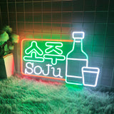 Custom Korean SOJU LED neon sign Itaewon Class Bar neon signs Business sign Korea Bar sign pub Club Decoration Light Wall decor