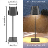 CE&RoHs Rechargeable Table Lamp Waterproof IP54 USB Cordless Light Aluminum Portable Bedroom Lampada Da Tavolo Energy Saving