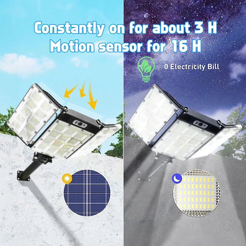 High Sensitivity Sensing Motion Sensor Outdoor Lights 3 Solar Panels Adjustable Super Bright Solar Motion Lights For Front Gate