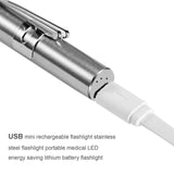 Medical Handy Pen Light USB Rechargeable Mini Nursing Flashlight LED Torch + Stainless Steel Clip Quality & Professional olight