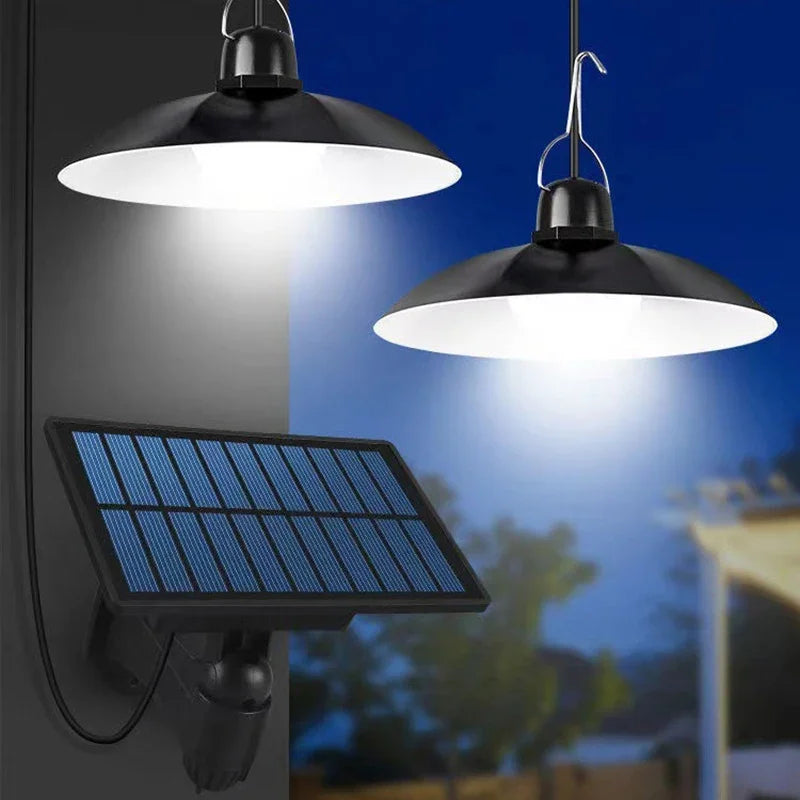 Solar Pendant Light 1 Drag 1/1 Drag 2 Led Solar Powered Lamp with Remote Control Chandelier Camping Outdoor Garden Hanging Light